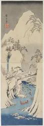 Lumimaisema Fuji-joen varrella, noin 1842