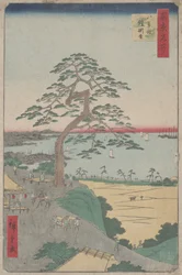 "The Armour-Hanging Pine at Hakkeizaka" 100 näkymästä Edosta