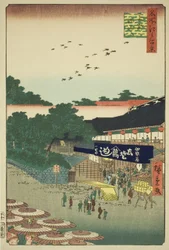 Uenon Yamashita-alue (Ueno Yamashita), sarjasta "Sata kuuluisaa näkymää Edosta (Meisho Edo hyakkei)"