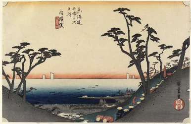 Näkymä Shiomi S-pe, Shirasu, c. 1833