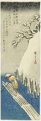 Talvi: Lumi Sumida-joen yllä, n. 1834