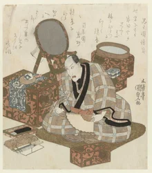 Ichikawa Danjûrô VII pukuhuoneessaan