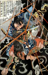 I no Hayata Hironao -sarja: Yksi maamme kahdeksastasadasta vesialueen sankareista (Honchō Suikoden gōketsu happyakunin no hitori), n. 1830-31