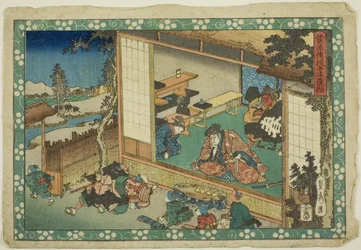 Kylän koulukohtaus (Terakoya), sarjasta "Sugawaran salaisuudet (Sugawara denju)".