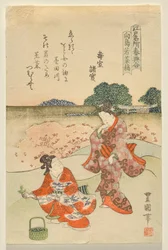 Herb Gathering Muk?jimassa, sarjasta Famous Edo Sites at Springtime