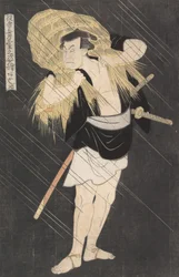 Näyttelijä Otani Tomoemon Ono Sadakuron roolissa, sarjasta Image of Actors ..., ca. 1795.