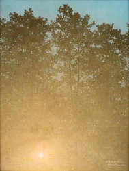 Auringonlasku. Fontainebleau, 1900.