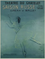 Mainosjuliste balettitanssija Anna Pavlovalle F. Chopinin baletissa Les sylphides, 1909