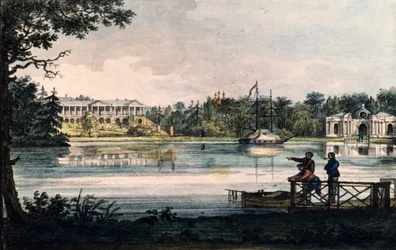 Cameronin galleria Katariinan palatsissa Tsarskoje Selossa, noin 1820