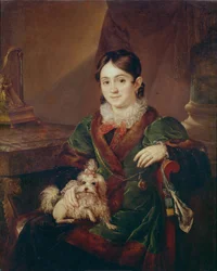 Tsountes Natalia Andreevna Obolenskajan muotokuva, 1833