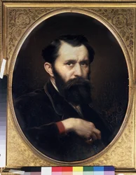 Omakuva. Vasily (Vasily) Grigorjevitš Perovin (1834-1882) maalaus öljy kankaalle