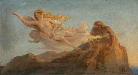 Cloudlet ja Cliff. Kuvitus M. Lermontovin runoon Kallio, 1900-luku