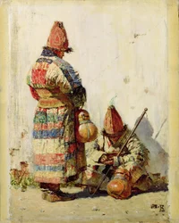 Turkestanissa (öljy kankaalle)