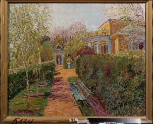 Teepaviljonki - Vasili Vasilyevich Perepletchikovin (1863-1918) maalaus, öljy kankaalle