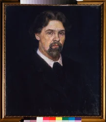Automuotokuva - Omakuva - Vasili Ivanovitš Sourikovin maalaus (Vasily Surikov tai Vasily Surikow) (1848-1916), öljy kankaalle
