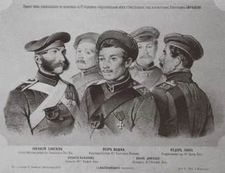 Sevastopolia puolustaneet sotilaat vuonna 1855