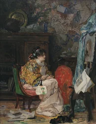 Malli taiteilijastudiossa