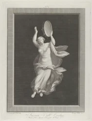 Osittain alaston bacchante soittamassa tamburiinia, n. 1795-1820