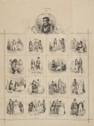 Augustin-Eugène kirjanoppinut hahmoineen, 1800-luku.