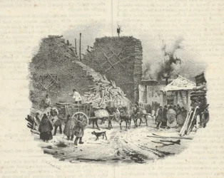 Puun polttopaikka, 1800-luku
