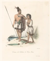 Houa-Houan (Uusi-Seelanti) asukkaiden vaatteet Costume des habitans de Houa-Houa (nimi esineessä) Voyage of Discovery of the Astrolabe (sarjan nimi) Voyage de découvertes de l