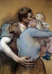 Perhe. Victor Proven piirustus (1856-1943)