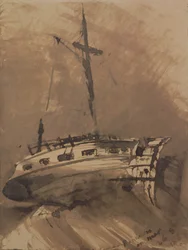 Laiva myrskyisellä merellä, 1864