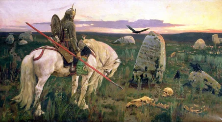 Ritari tienhaarassa, 1882