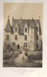 Kuvankaunis arkkitehtuuri tai 1400-luvun monumentit. Ja XVI. Vuosisatoja: Ranskan linnat XV ja XVI vuosisadalla: Pl. 57, Château De La Poissonnière (Sarthe)