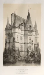 Kuvankaunis arkkitehtuuri tai 1400-luvun monumentit. Ja XVI. Vuosisatoja: Ranskan linnat XV ja XVI vuosisadalla: Pl. 67, Le Chastenet-Neuf Saône et Loire)