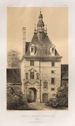 Kuvankaunis arkkitehtuuri tai 1400-luvun monumentit. Ja XVI. Vuosisatoja: Ranskan linnat XV ja XVI vuosisadalla: Pl. 85, Porte du Château d