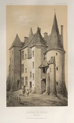 Kuvankaunis arkkitehtuuri tai 1400-luvun monumentit. Ja XVI. Vuosisatoja: Chateaux De France XV ja XVI vuosisadalla: Pl. 45 Château De Chassy (Saône et Loire)