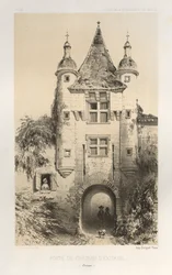 ...Pl.7, Chateau dExideuil Dordognen ovi, 1860.