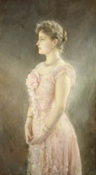 Venäjän keisarinna Aleksandra Fjodorovnan muotokuva 1872-1918, tsaari Nikolai II:n vaimo, 1901