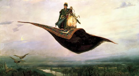 Lentävällä matolla ratsastaminen, 1880