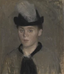 Ida Ilsted, taiteilijan morsian. Luonnos