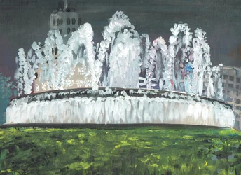 Barcelona-ilta, 1994, (akryyli kankaalle)