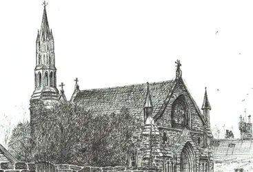 Church at Stonehaven, Skotlanti, 2007, (muste paperille)