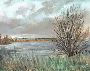 Fannyside Loch, 2009, (akryyli kankaalle)