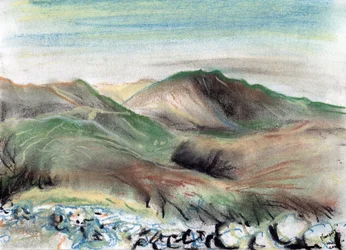 Hills in the Lake District, 2005, (pastelli paperille)