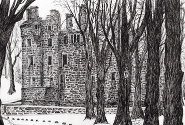 Huntly Castle Scotland, 2007, (muste paperille)