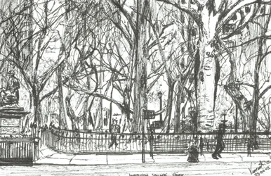Madison Square Park New York, 2003, (muste paperille)