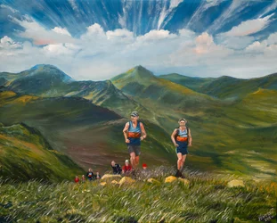 Mark and the Joss Naylor Challenge, 2024 (öljy kankaalle)