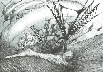 Storm Creators Etelämanner, 2017, (Ink on Paper