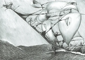 Storm Creators Kaspianmeri, 2017, (muste paperille)