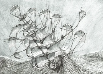 Storm Creators Etelä-Kiinan meri, 2017, (muste paperille)