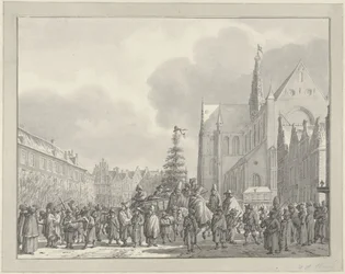 Ranskalaisten saapuminen Grote Marktille Haarlemiin, 1795