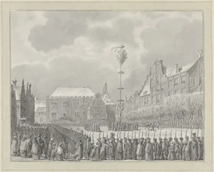 Stadtholder-oikeuden lakkauttaminen Grote Marktissa Haarlemissa, 1795
