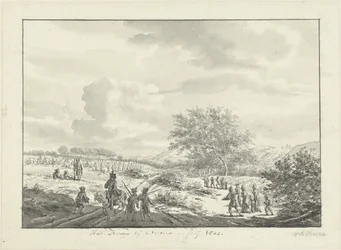 Armeijaleiri dyynillä lähellä Overveeniä heinäkuussa 1803 Leiri lähellä Overveenia, heinäkuussa 1803 (otsikko esineessä)