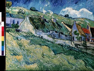 Chaumieres a Cordeville (Cordevillen säleikkömökit). Vincent van Goghin (1853-1890) maalauksia.
